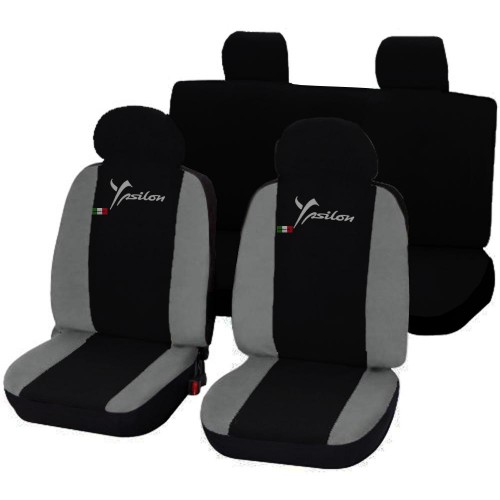 Coprisedili Lancia Ypsilon Y Bicolore Nero - Grigio Chiaro